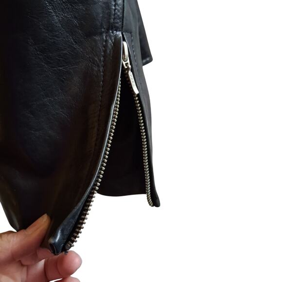 Durkee's Express American Classic Leather Mission Biker Motorcycle Jacket BLK-M - Picture 5 of 10